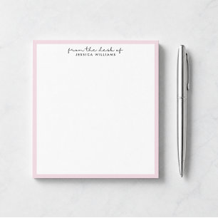 moderne, rosa Randnotiz von Notizblock