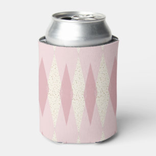 Moderne rosa Raute aus dem Mittelalter kann kühle Dosenkühler