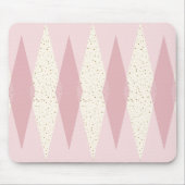 Moderne rosa Raute Mousepad Mitte des Jahrhunderts (Vorne)