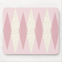 Moderne rosa Raute Mousepad Mitte des Jahrhunderts
