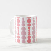 Moderne rosa Rechtecke Kaffeetasse (Vorderseite Links)