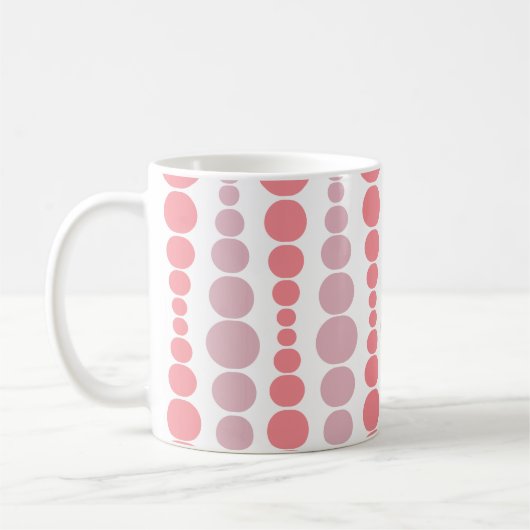 Moderne rosa Rechtecke Kaffeetasse (Links)
