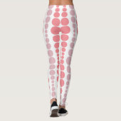 Moderne rosa Rechtecke Leggings (Rückseite)