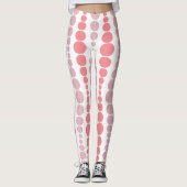 Moderne rosa Rechtecke Leggings (Vorderseite)