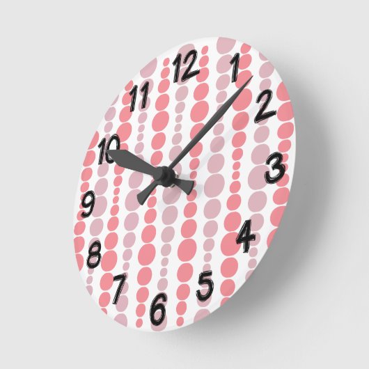 Moderne rosa Rechtecke rund Uhr (Winkel)