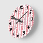 Moderne rosa Rechtecke Runde Wanduhr (Winkel)