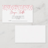 Moderne rosa Red Hearts Kinderdusche Windelwanne R Begleitkarte (Vorne/Hinten)