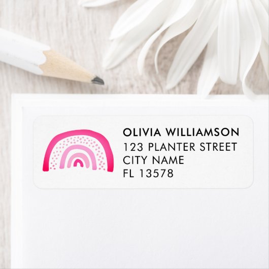 Moderne rosa Regenbogenadresse (Insitu)