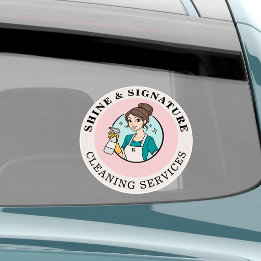 Moderne rosa Reinigungsdienst-Auto-Vinyl-Aufkleber Aufkleber