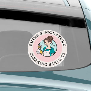 Moderne rosa Reinigungsdienst-Auto-Vinyl-Aufkleber Aufkleber