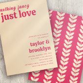 Moderne rosa Retro nichts Extravagant nur Liebe Ho Einladung