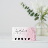 Moderne Rosa Rosa Glitzer Marmor Makeup Künstler Treuekarte (Stehend Vorderseite)