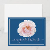 Moderne rosa Rose Botanical Chic Glückwünsche Postkarte (Vorne/Hinten)