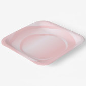 Moderne rosa Rose Gold Trendy Elegante Farbe Pappteller (Gewinkelt)