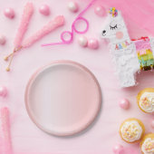 Moderne rosa Rose Gold Trendy Template Elegant Pappteller (Party)