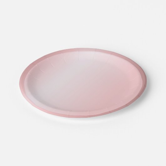 Moderne rosa Rose Gold Trendy Template Elegant Pappteller (Schrägansicht)