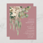 Moderne rosa Rose mit Blumenzauber (Vorne/Hinten)