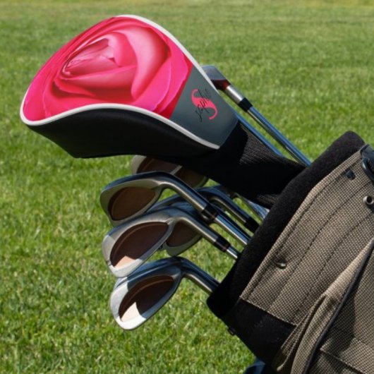 Moderne, rosa Rose mit Namen Golf Headcover