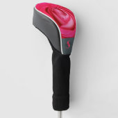 Moderne, rosa Rose mit Namen Golf Headcover (angewinkelt)