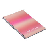 Moderne Rosa Rose Rosa Rosa Ombre Personalisiert Notizblock (Rechte Seite)