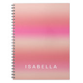 Moderne Rosa Rose Rosa Rosa Ombre Personalisiert Notizblock (Vorderseite)