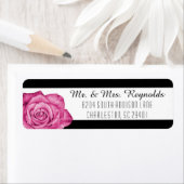 Moderne rosa Rose Schwarz & Weiß Streifen nach Maß (Insitu)