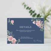 Moderne rosa Rosen Details Abschluss Begleitkarte (Stehend Vorderseite)