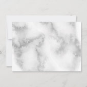 Moderne rosa Rosen Grau Wasserfarbe BarefootBride™ Einladung (Rückseite)