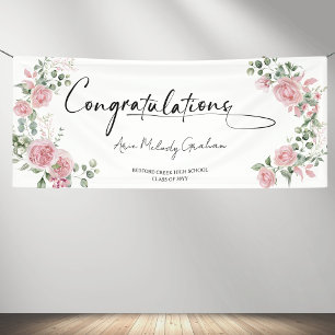 Moderne rosa Rosen Herzlichen Glückwunsch zum Absc Banner