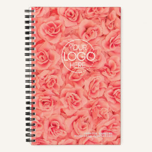 Moderne Rosa-Rosen-Logo Notizblock