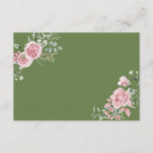 Moderne rosa Rosen QR-Code Details Abschlussfeier Begleitkarte (Rückseite)