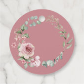 Moderne rosa Rosen Schrift Abitur Geschenkanhänger (Rückseite)