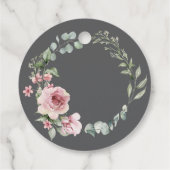 Moderne rosa Rosen Schrift Abitur Geschenkanhänger (Rückseite)