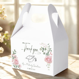 Moderne rosa Rosen Schrift Abschluss Geschenkschachtel