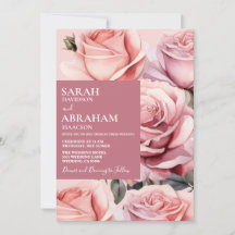 Moderne rosa Roses Hochzeitsfeier