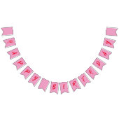 Moderne rosa Rote Happy Birthday Bunting Flag Wimpelkette (Alle)