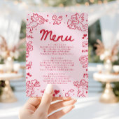 Moderne rosa rote Herzen Handgezeichnetes Valentin