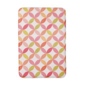 Moderne rosa rote orangefarbene Kreise des Mittelj Badematte (Vorderseite Vertikal)