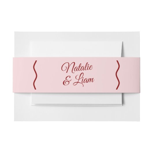 Moderne rosa rote Retro Funky Bold einzigartige Ho Einladungsbanderole (Vorderseite Beispiel)