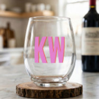 Moderne rosa rote Schatten-Monogramm personalisier
