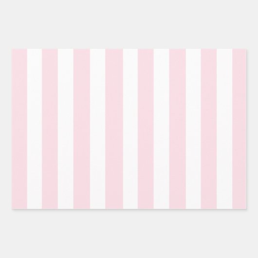 Moderne rosa rote Skriptstreifen Geschenkpapier Set (Vorderseite 3)