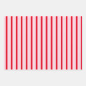 Moderne rosa rote Streifen Weihnachten Geschenkpapier Set (Vorderseite 2)