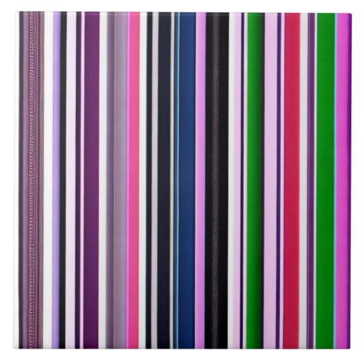 Moderne rosa Sammlung Lila Streifen Fliese (Vorderseite)