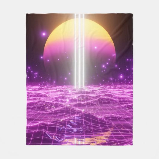 Moderne Rosa Scali Pop Kunstszene3 Fleecedecke (Vorderseite)