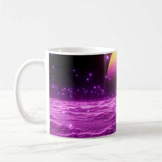 Moderne Rosa Scali Pop Kunstszene3 Kaffeetasse (Links)