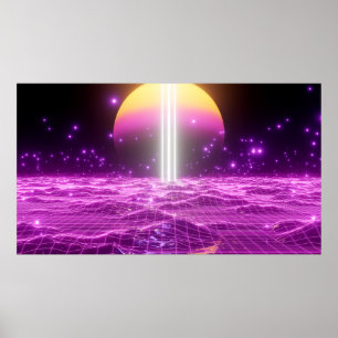 Moderne Rosa Scali Pop Kunstszene3 Poster