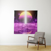 Moderne Rosa Scali Pop Kunstszene3 Wandteppich (Beispiel)