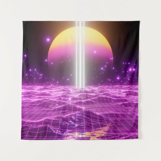 Moderne Rosa Scali Pop Kunstszene3 Wandteppich (Vorderseite)