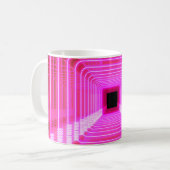 Moderne Rosa Scali Pop Kunstszene Kaffeetasse (Vorderseite Links)