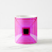 Moderne Rosa Scali Pop Kunstszene Kaffeetasse (Mittel)
